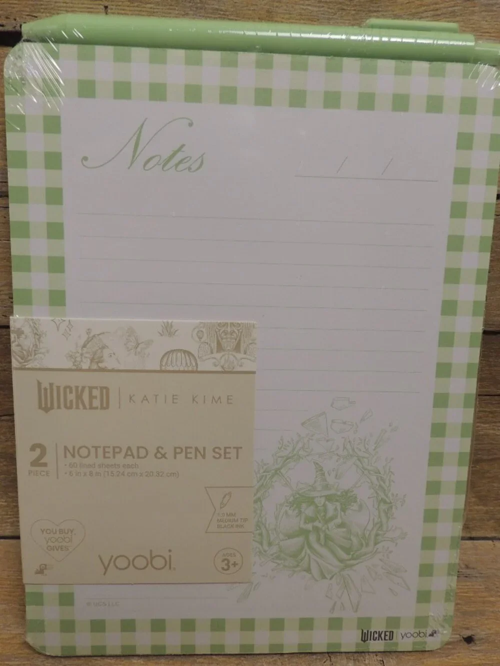 Wicked Elphaba Stationery Notepad and Pen Set Yoobi x Katie Kime New and Sealed